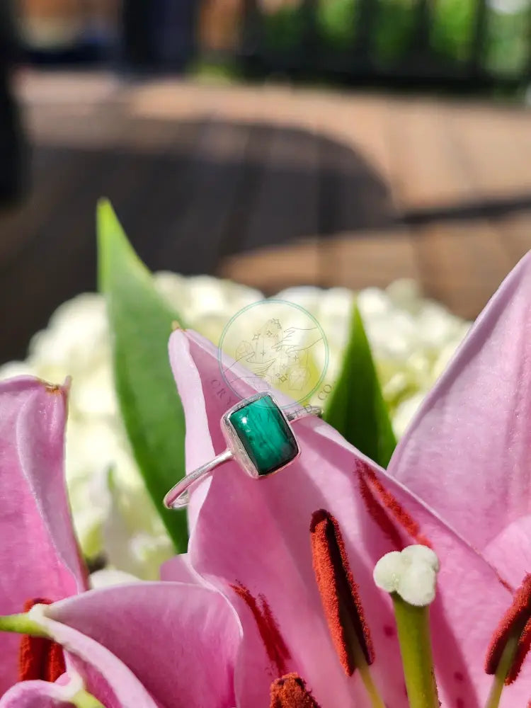 S7 MALACHITE.925 STERLING SILVER
