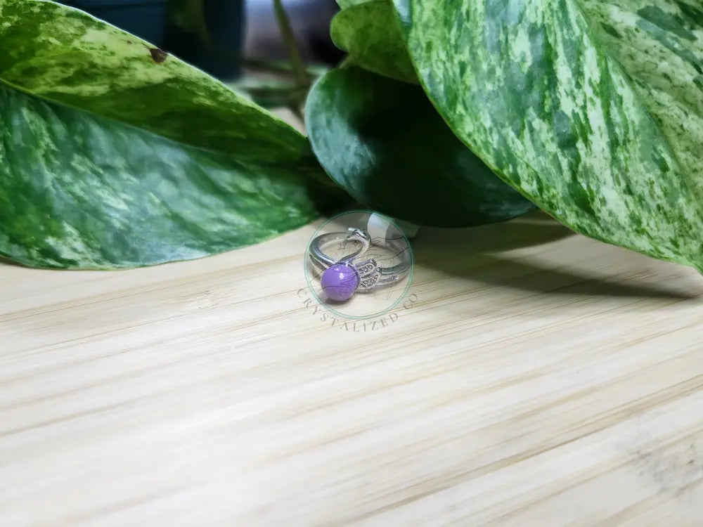 SA LEPIDOLITE.925 STERLING SILVER