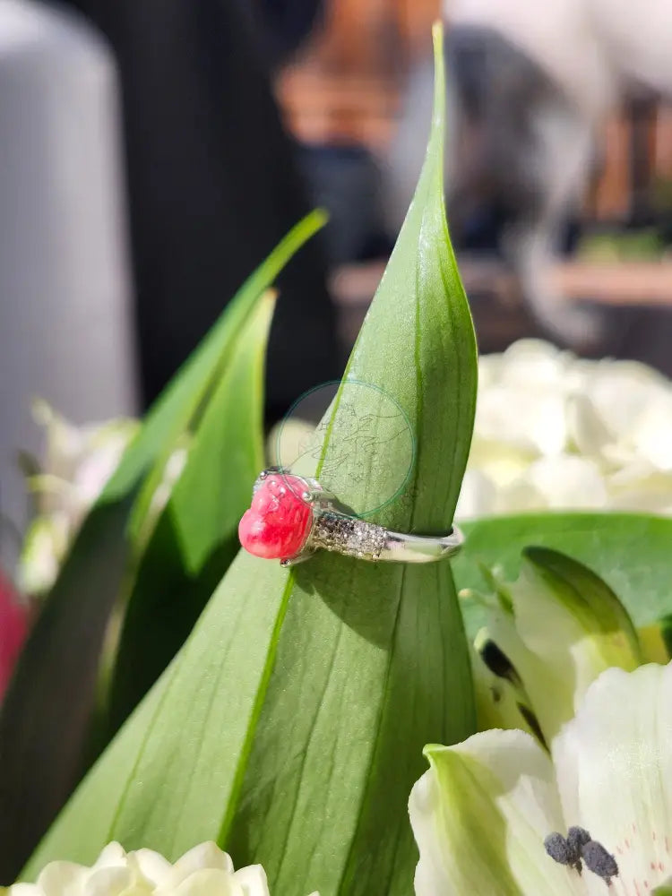 SA STRAWBERRY QUARTZ.925 STERLING SILVER