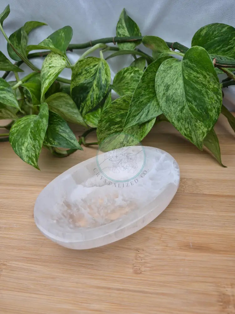 SELENITE OVAL BOWL