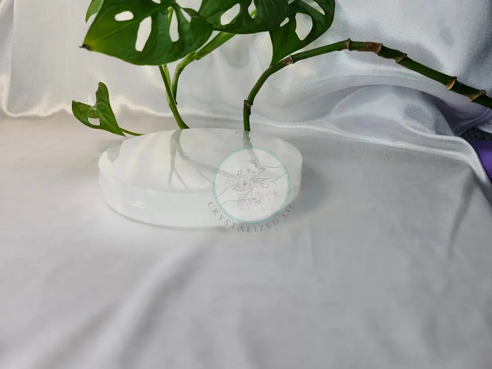 SELENITE ROUND PLATE