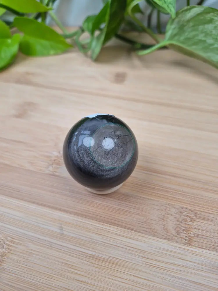 SILVER SHEEN OBSIDIAN SPHERE