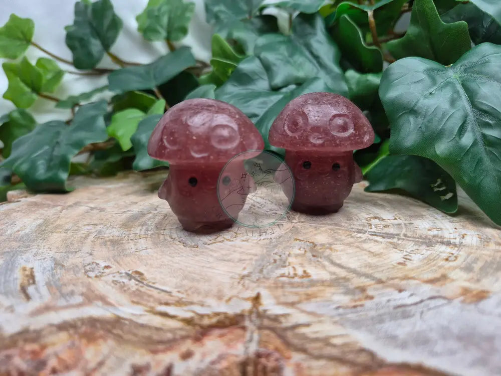 STRAWBERRY QUARTZ MUSHROOM MAN