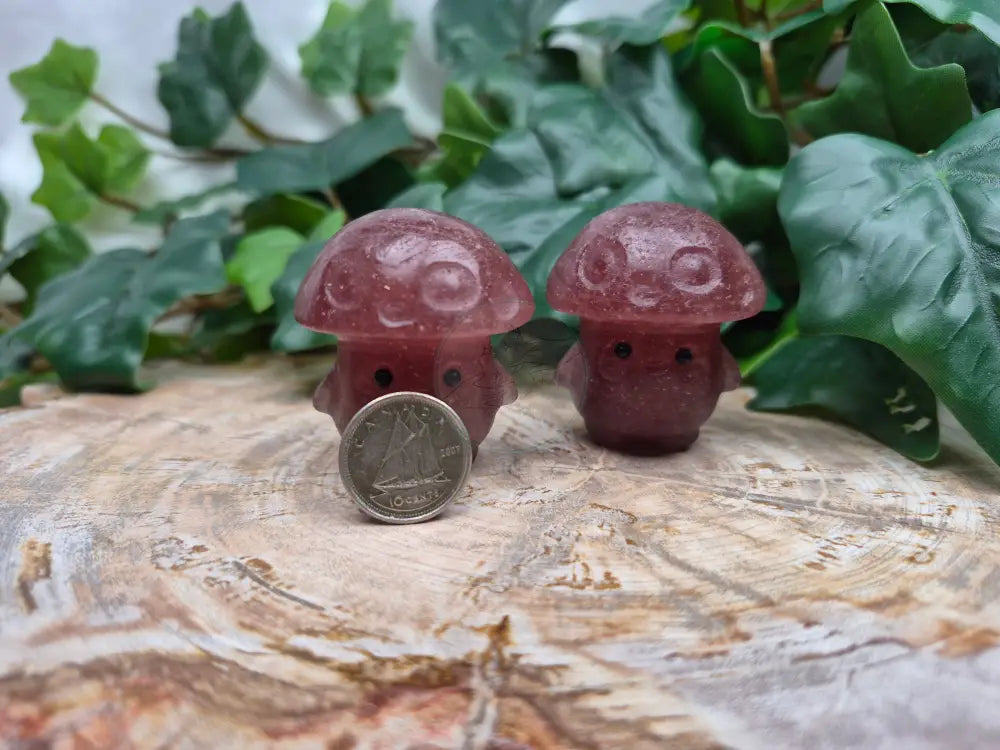 STRAWBERRY QUARTZ MUSHROOM MAN