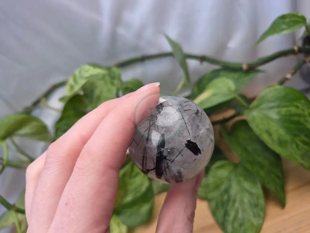 TOURMALATED QUARTZ SPHERE