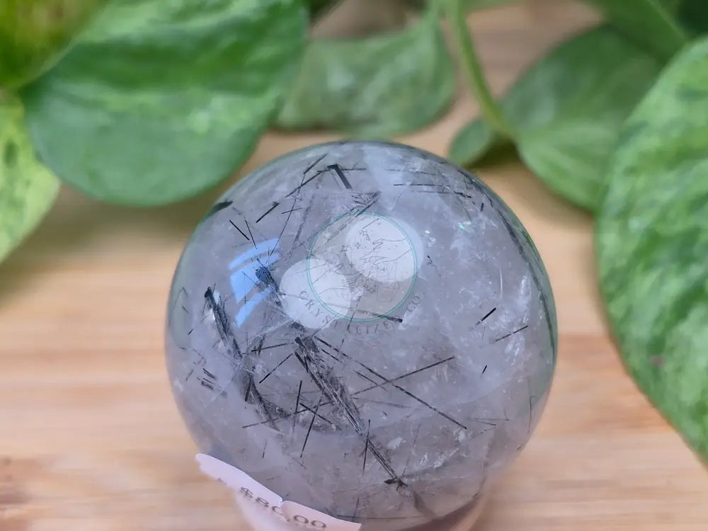 TOURMALATED QUARTZ SPHERE