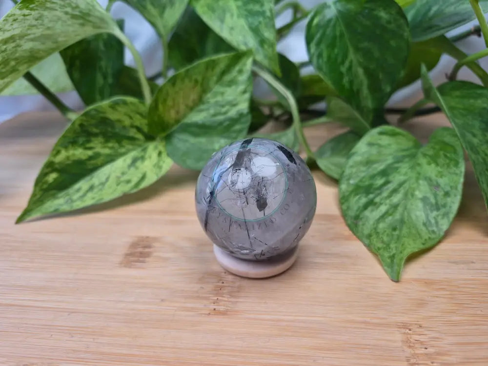 TOURMALATED QUARTZ SPHERE