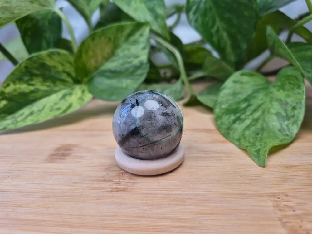 TOURMALATED QUARTZ SPHERE