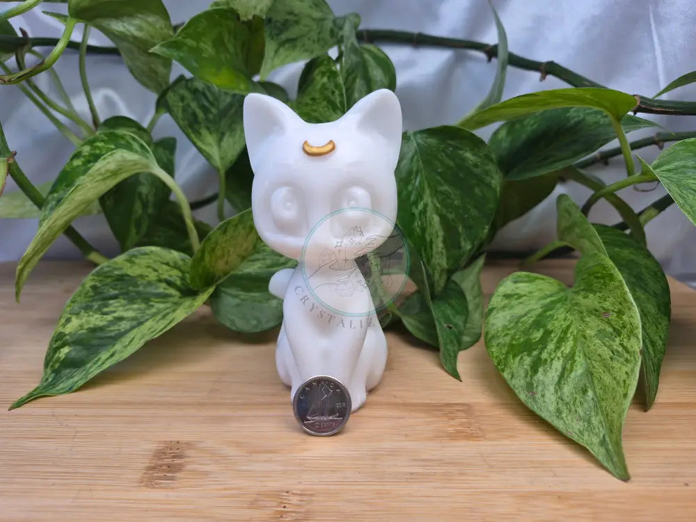 WHITE JADE LUNA CAT
