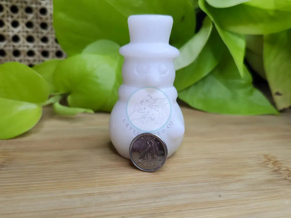 WHITE JADE SNOWMAN - CARVING