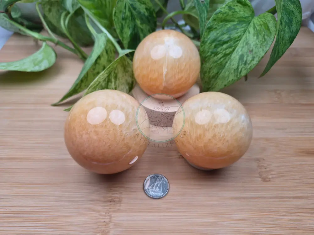 YELLOW CALCITE SPHERE